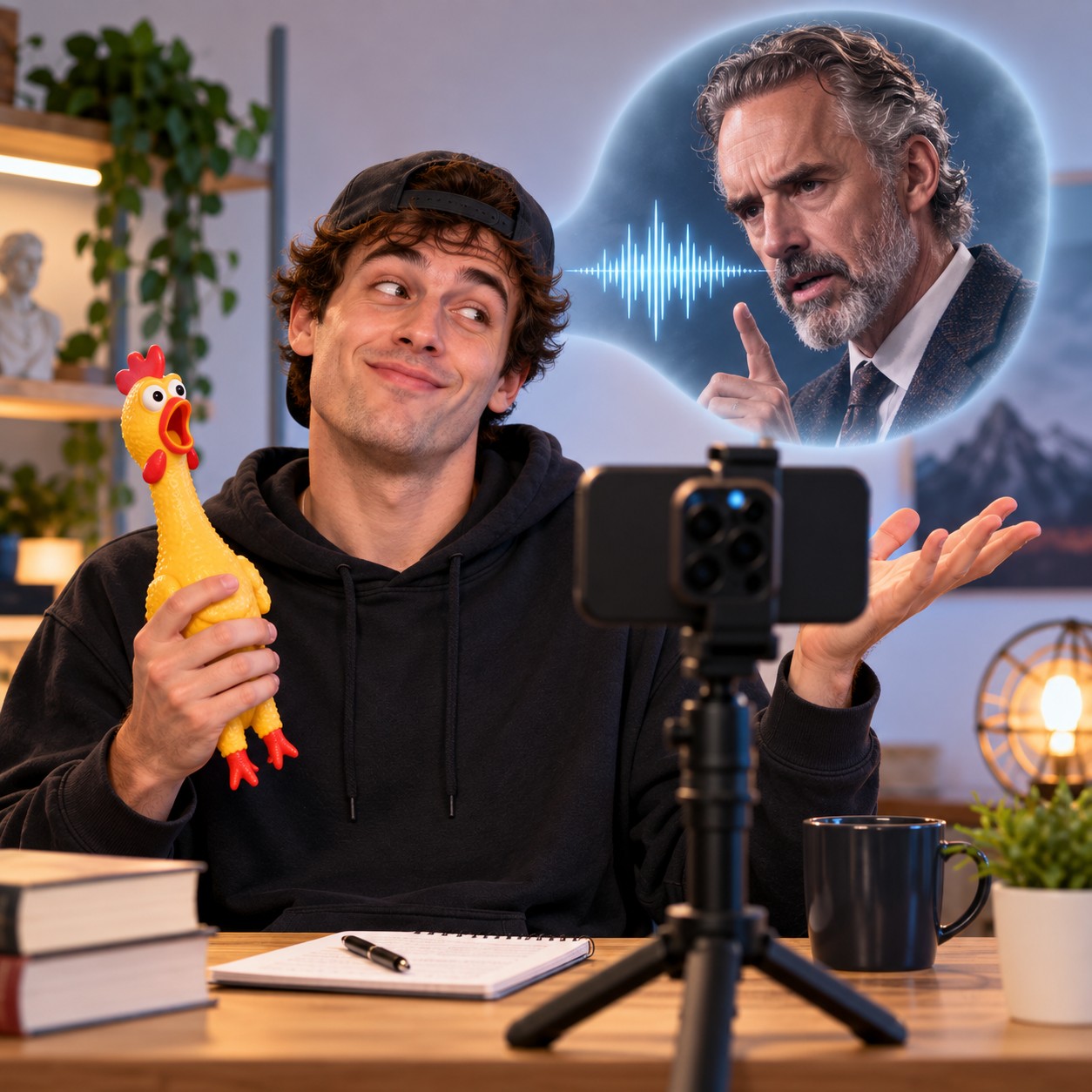 Jordan Peterson AI voice for TikTok debate satire