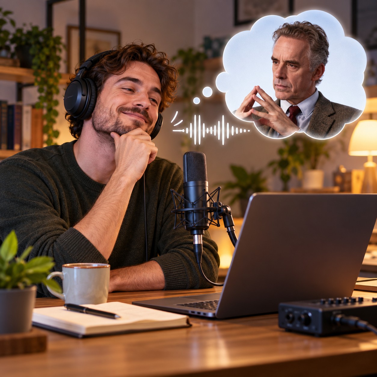 Jordan Peterson AI voice for podcast parody replies