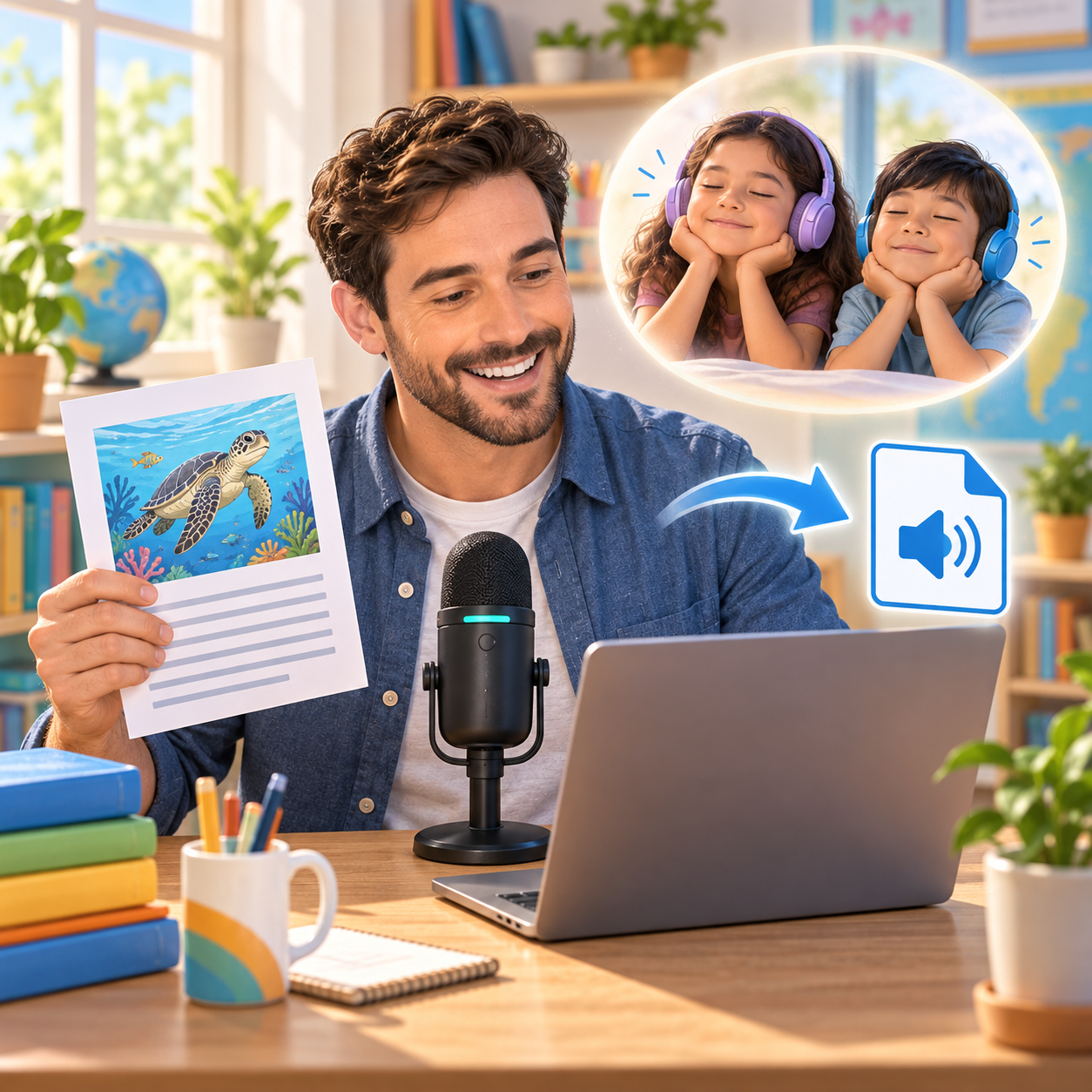Kevin AI voice reading a student article