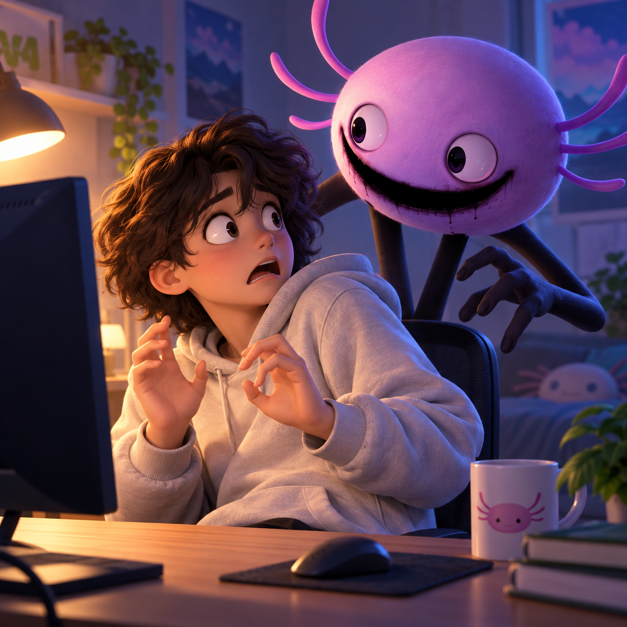 KinitoPET AI voice for corrupted desktop assistant scenes