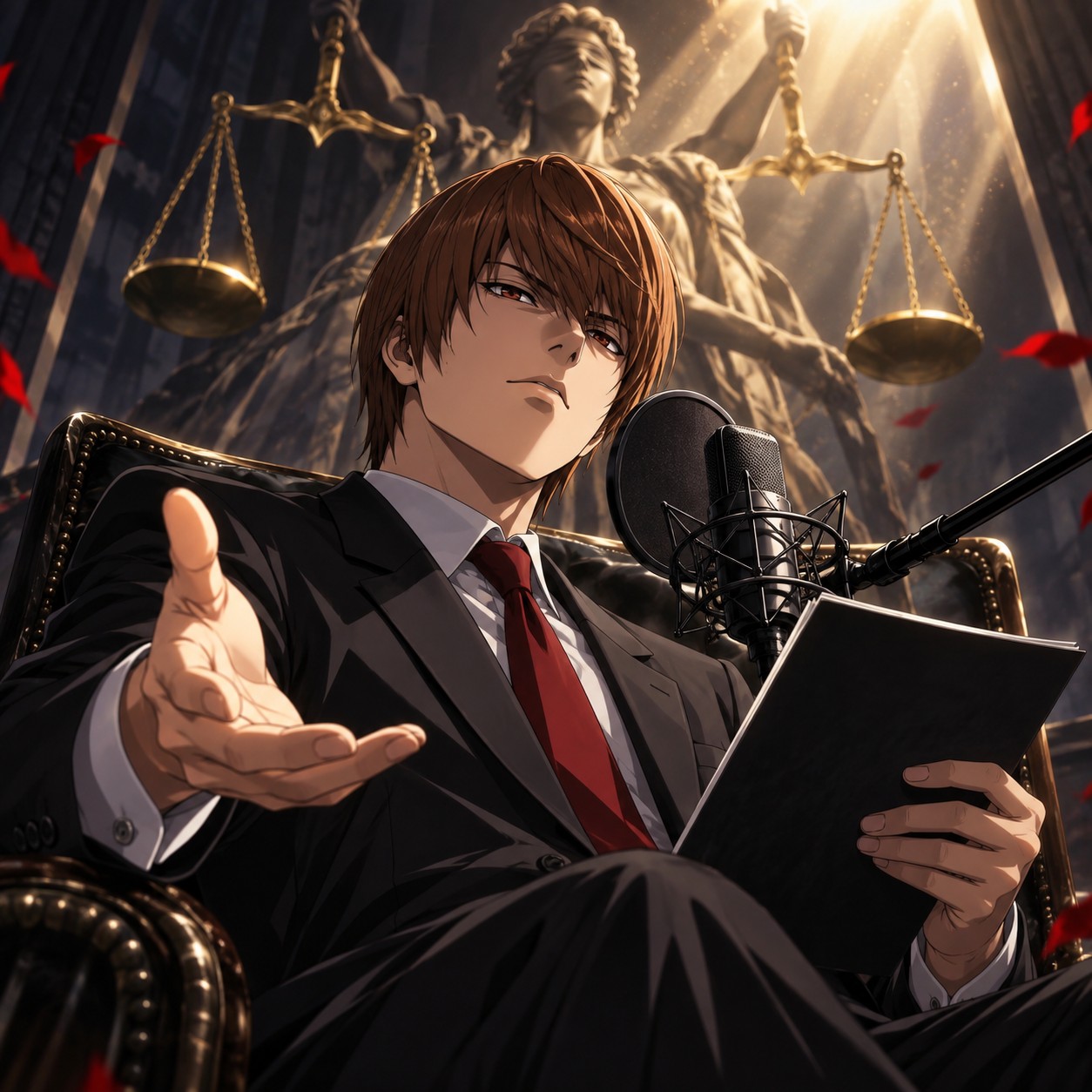 Light Yagami AI voice for dramatic anime edit narration
