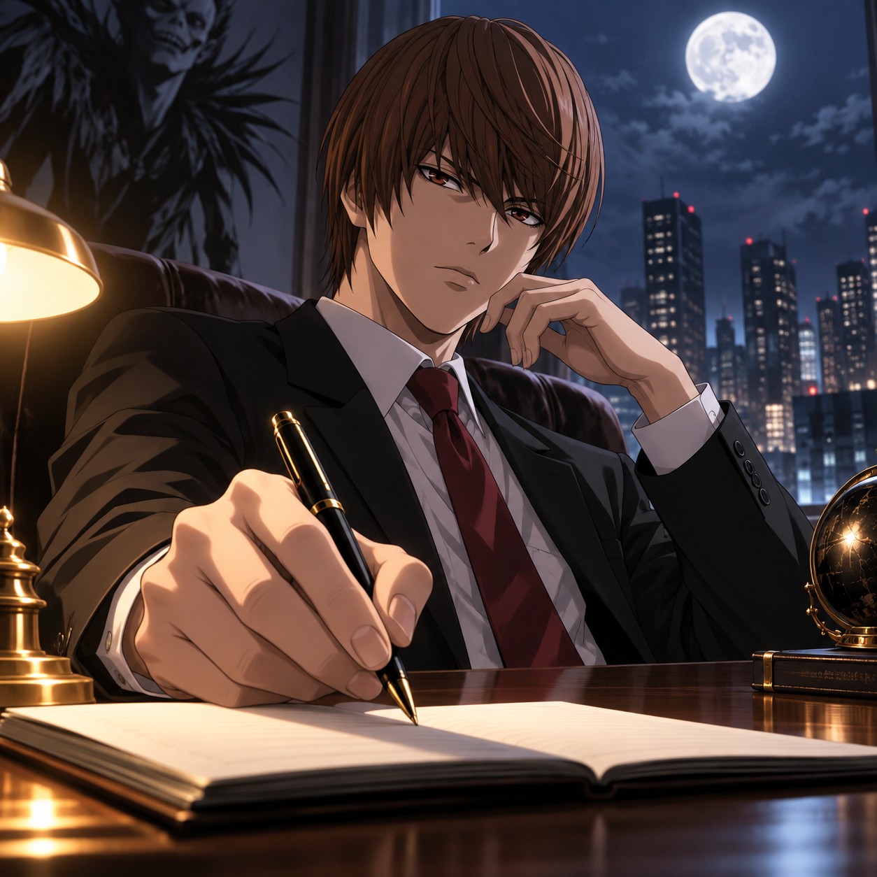 Light Yagami AI voice in an anime roleplay scene