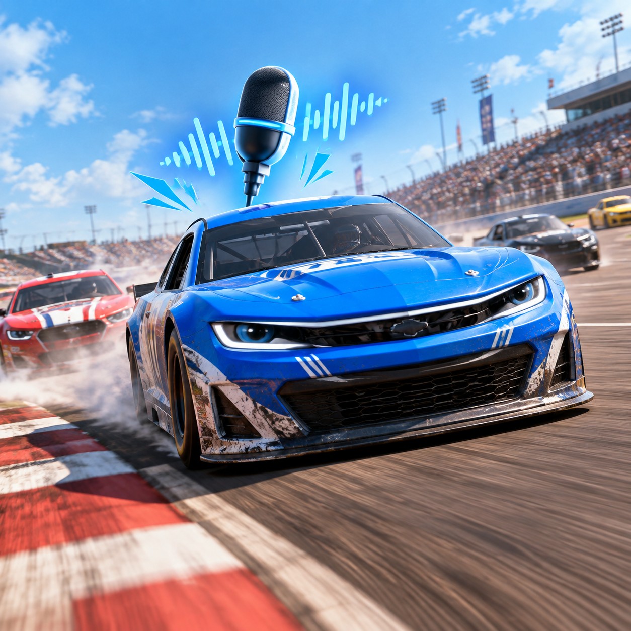 Lightning McQueen AI voice for stock car game taunts