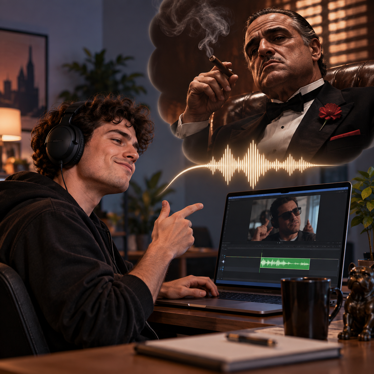 Mafioso AI voice for gangster meme punch-in