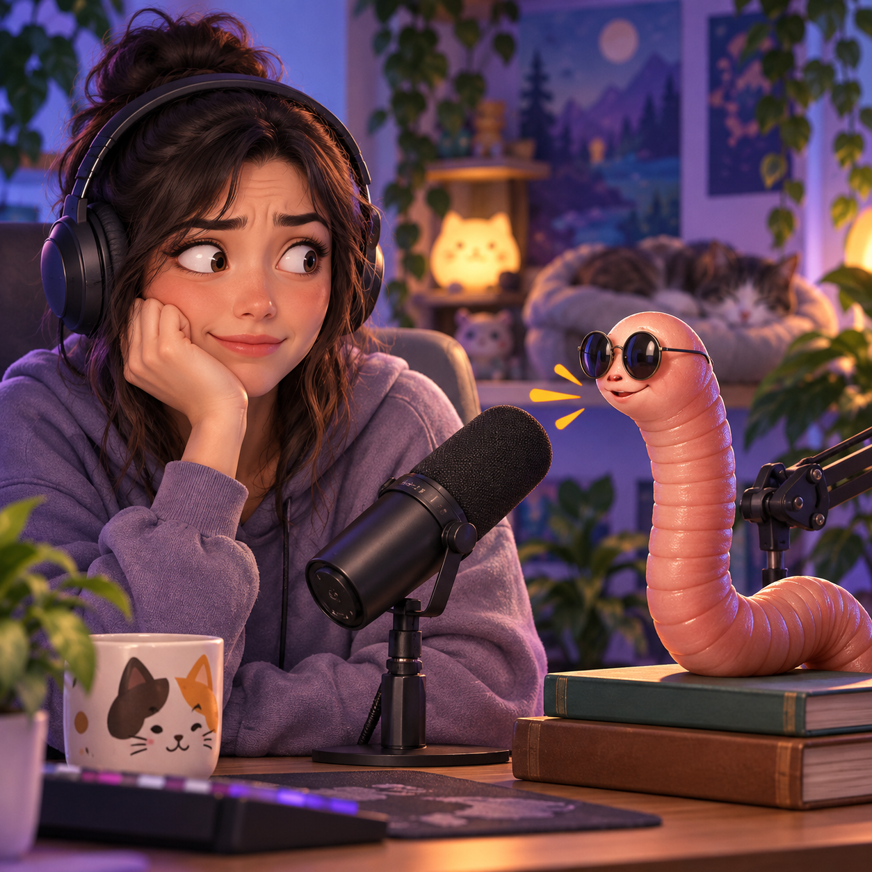 Marcus the Worm AI voice for deadpan stream interruptions