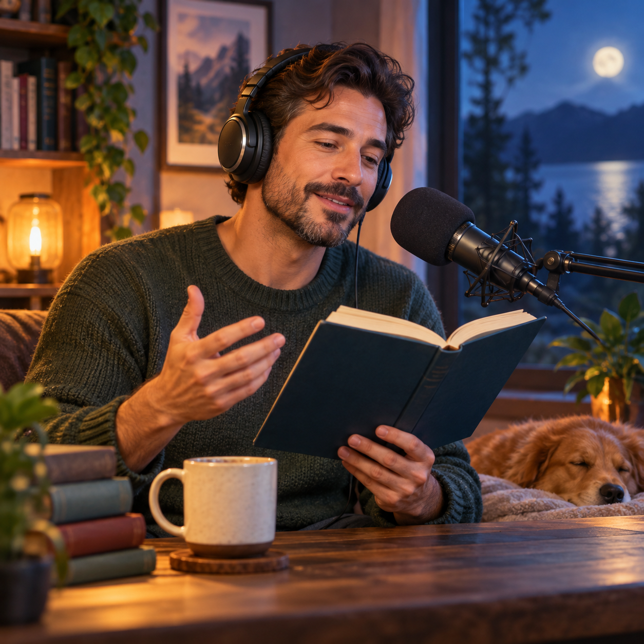 Marcus AI voice narrating a warm story script