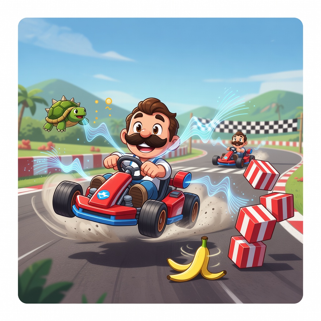Mario AI voice for kart race reaction clips