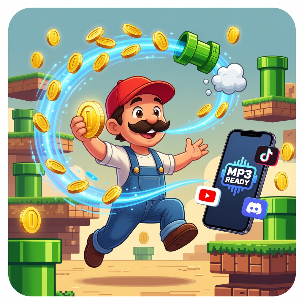 Mario AI voice in coin grab meme skit