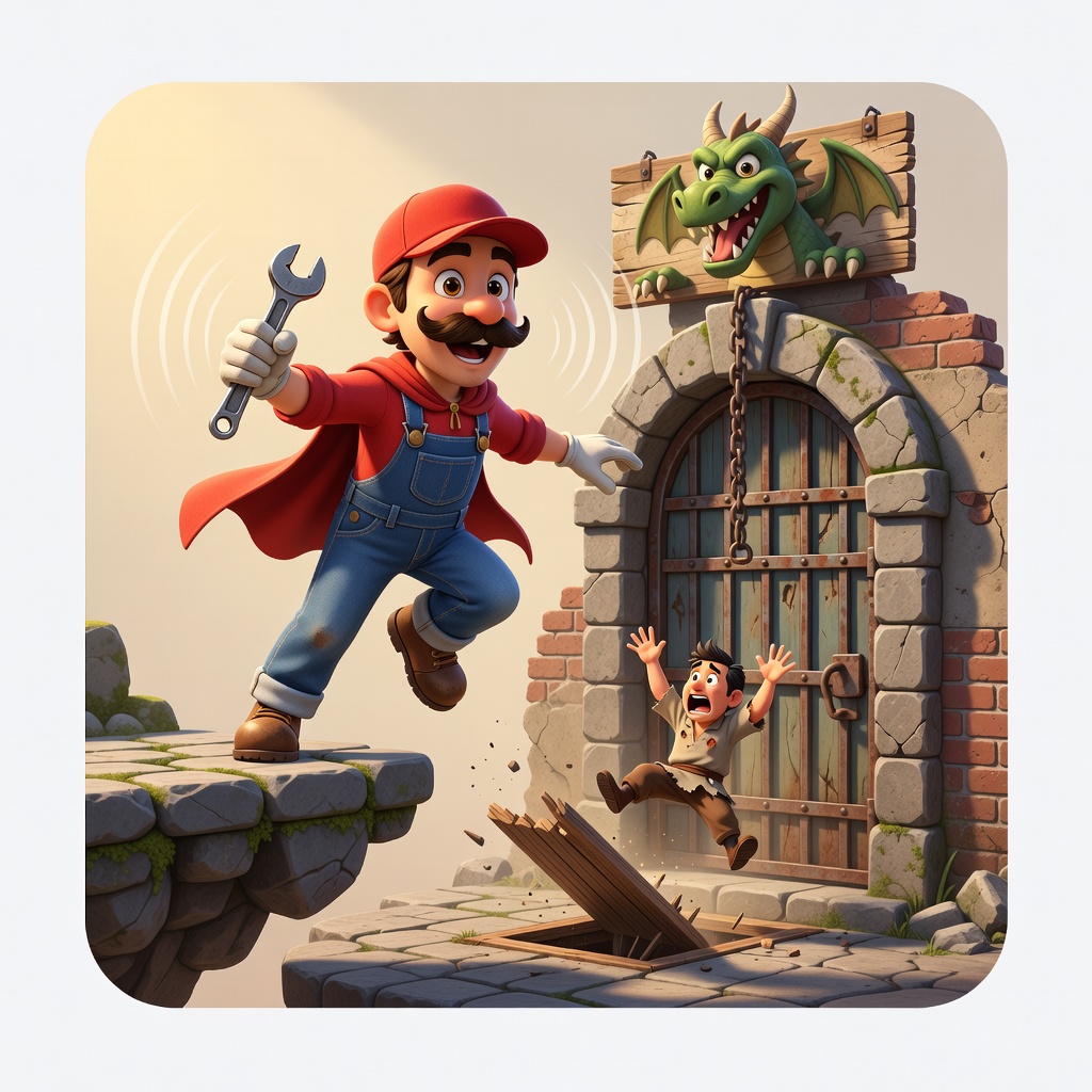 Mario AI voice introducing a plumber quest