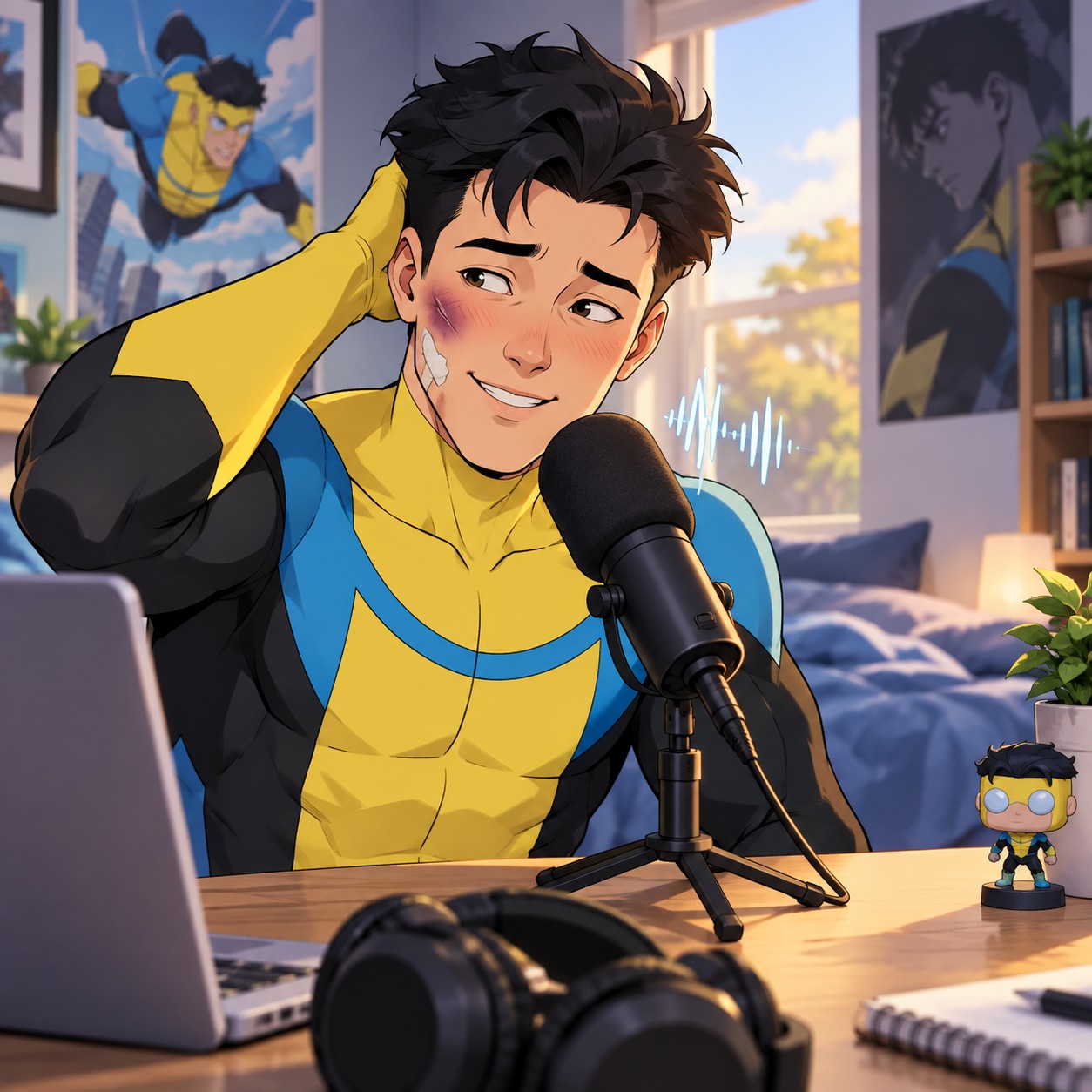 Mark Grayson AI voice for teen hero meme replies