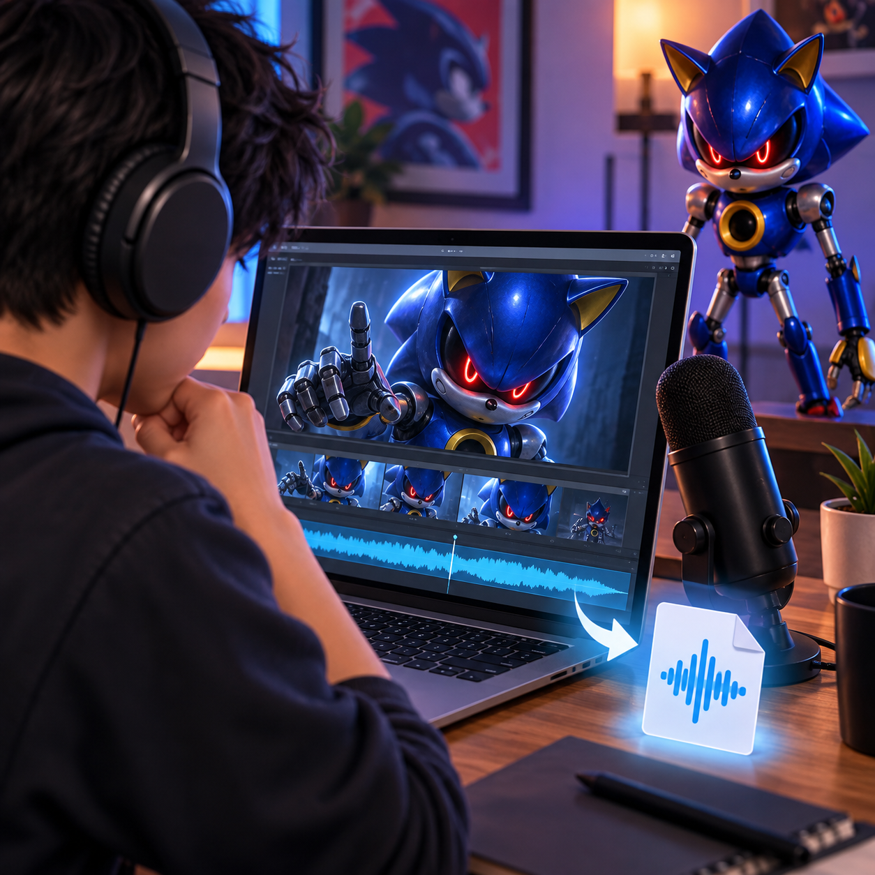 Metal Sonic AI voice for robotic rival shorts