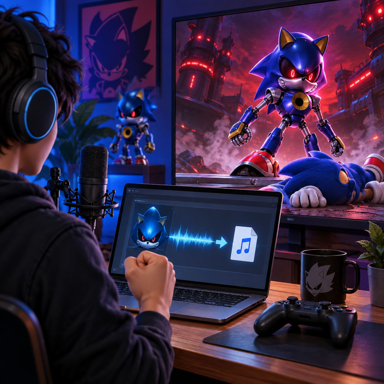 Metal Sonic AI voice for villain mod dialogue