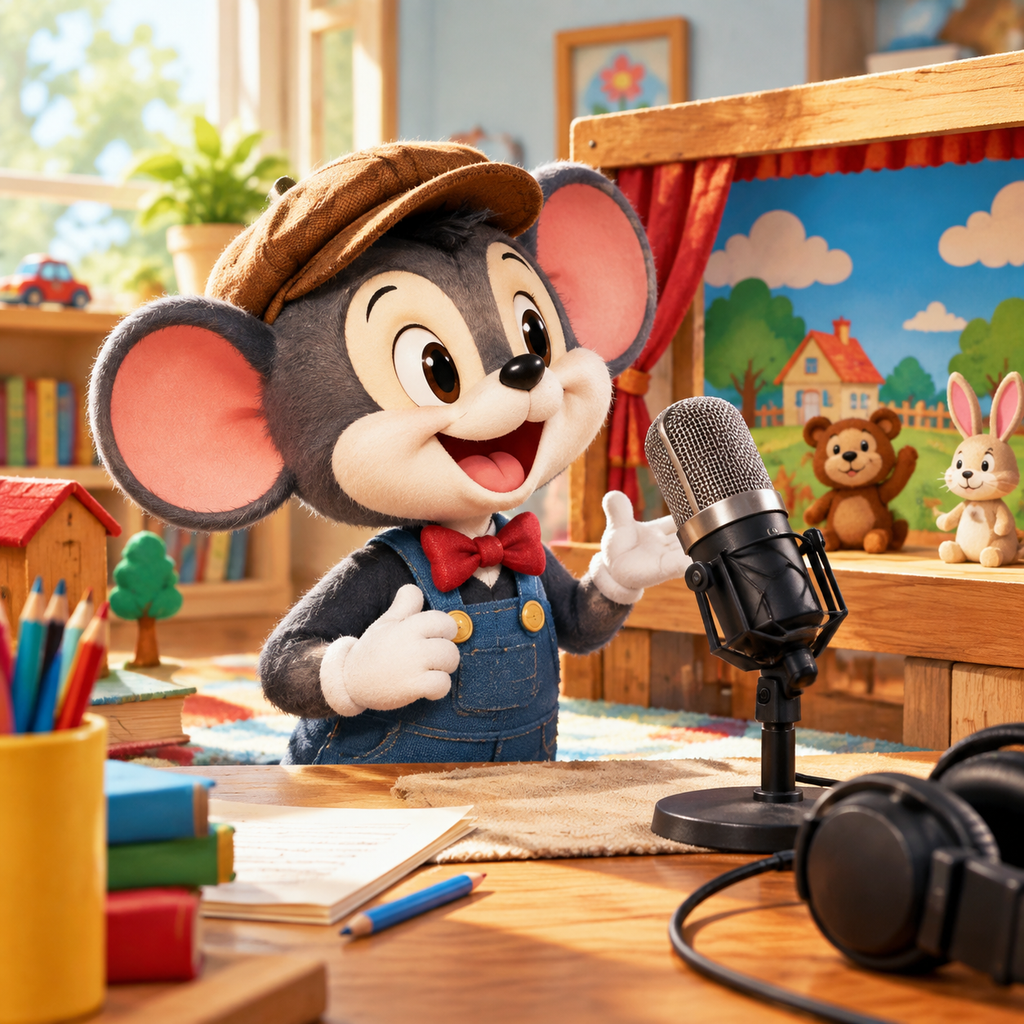 Mickey Mouse AI voice for playful kids skits
