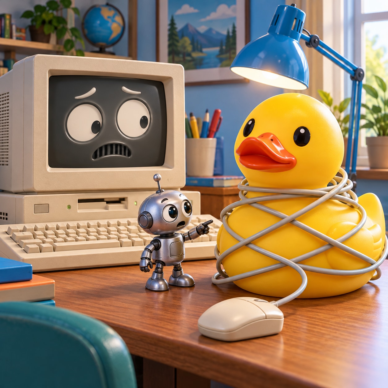Microsoft Sam AI voice reading a fake computer error
