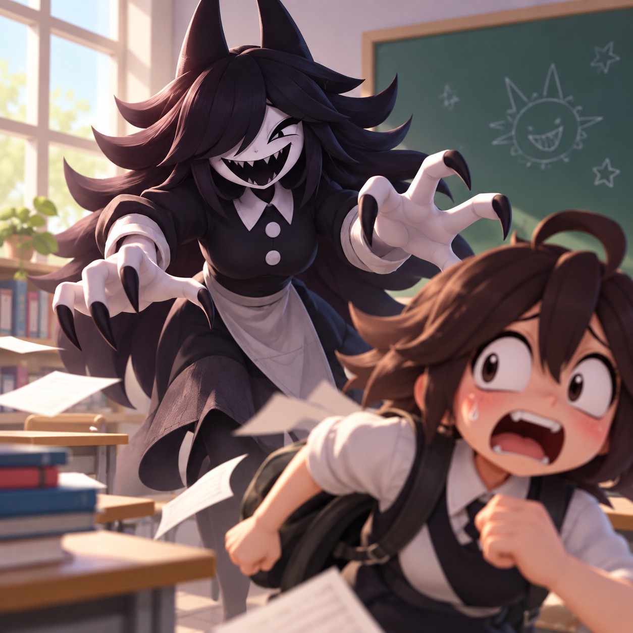 Miss Circle AI voice for tense classroom animation edits
