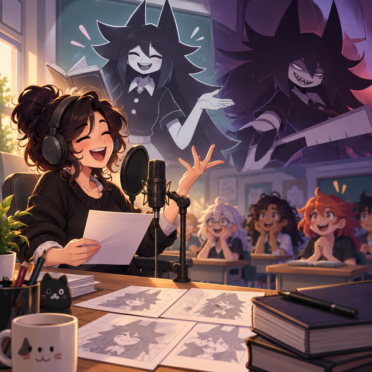 Miss Circle AI voice for animated teacher fan dubs