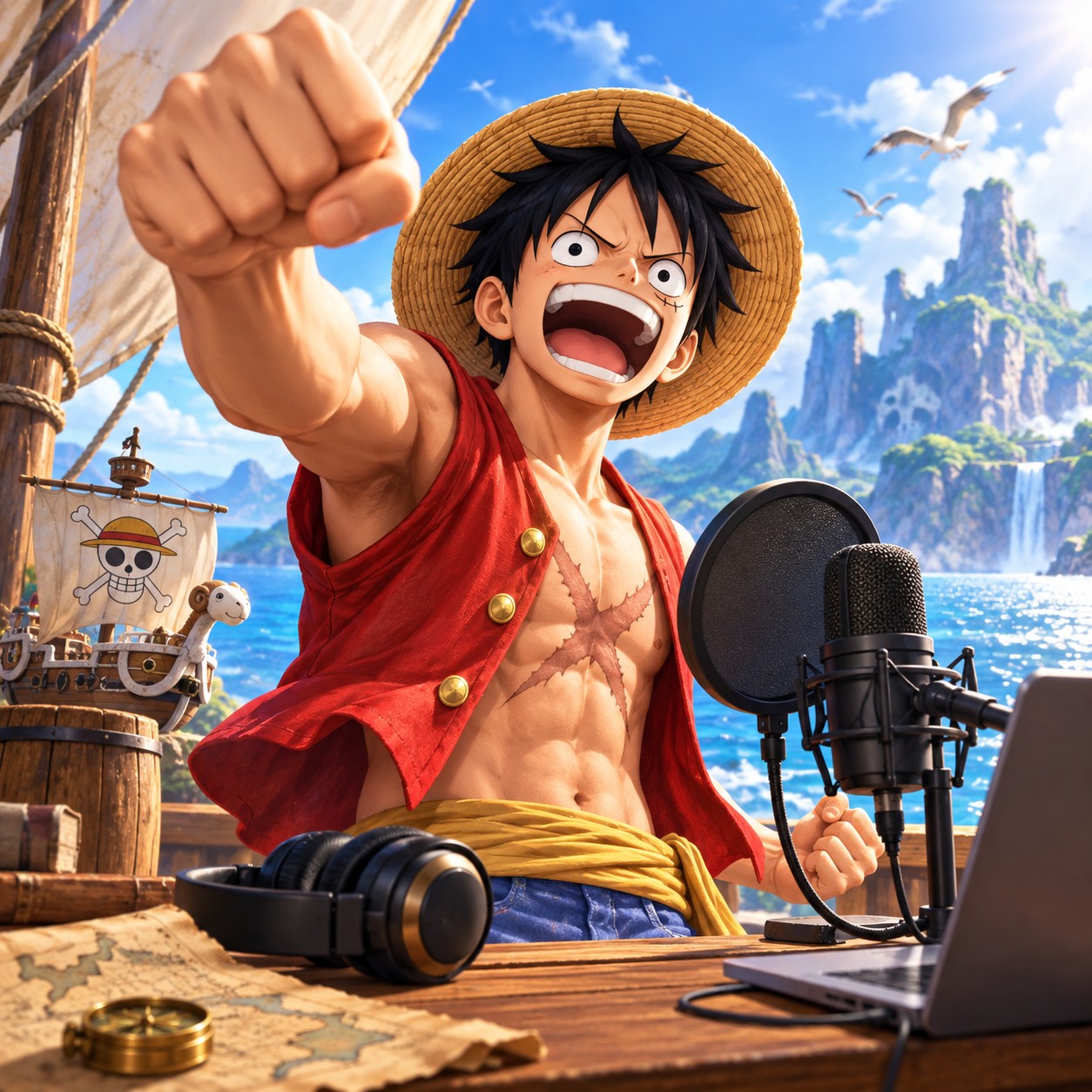 Monkey D. Luffy AI voice for Grand Line skit openers