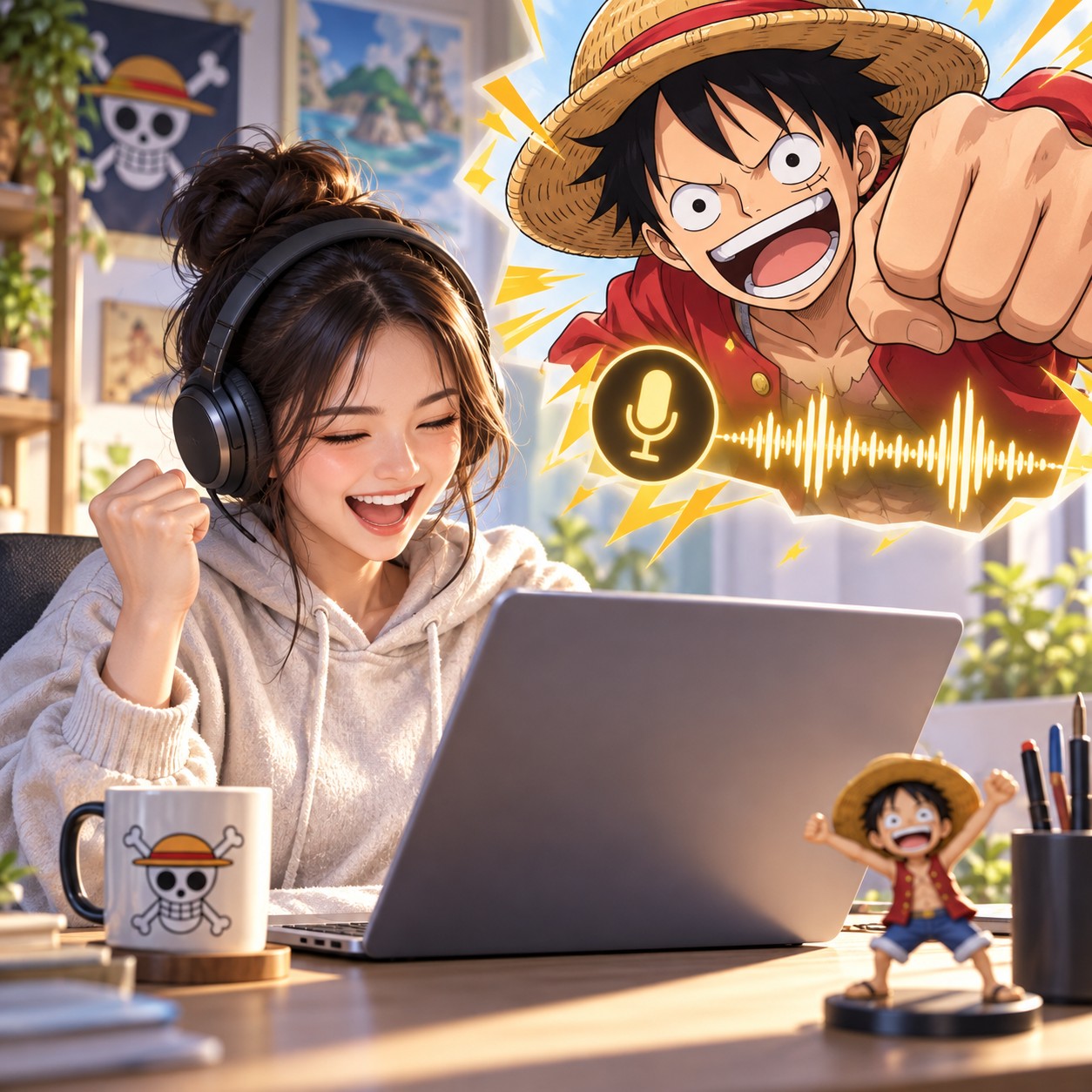 Monkey D. Luffy AI voice for pirate king meme replies