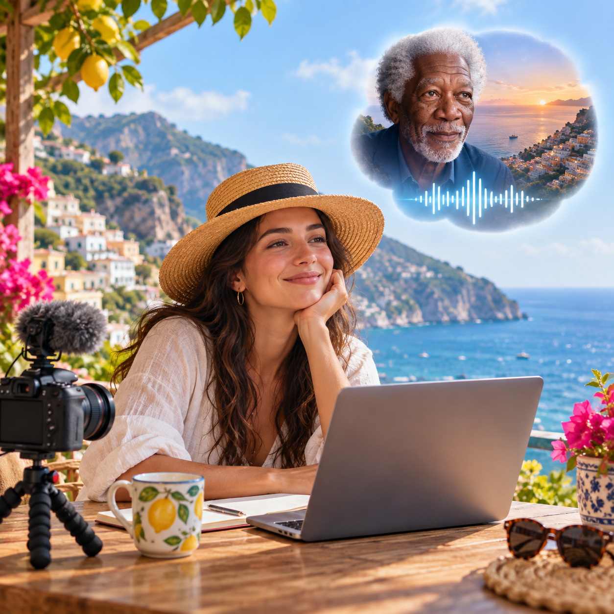 Morgan Freeman AI voice vacation parody narration