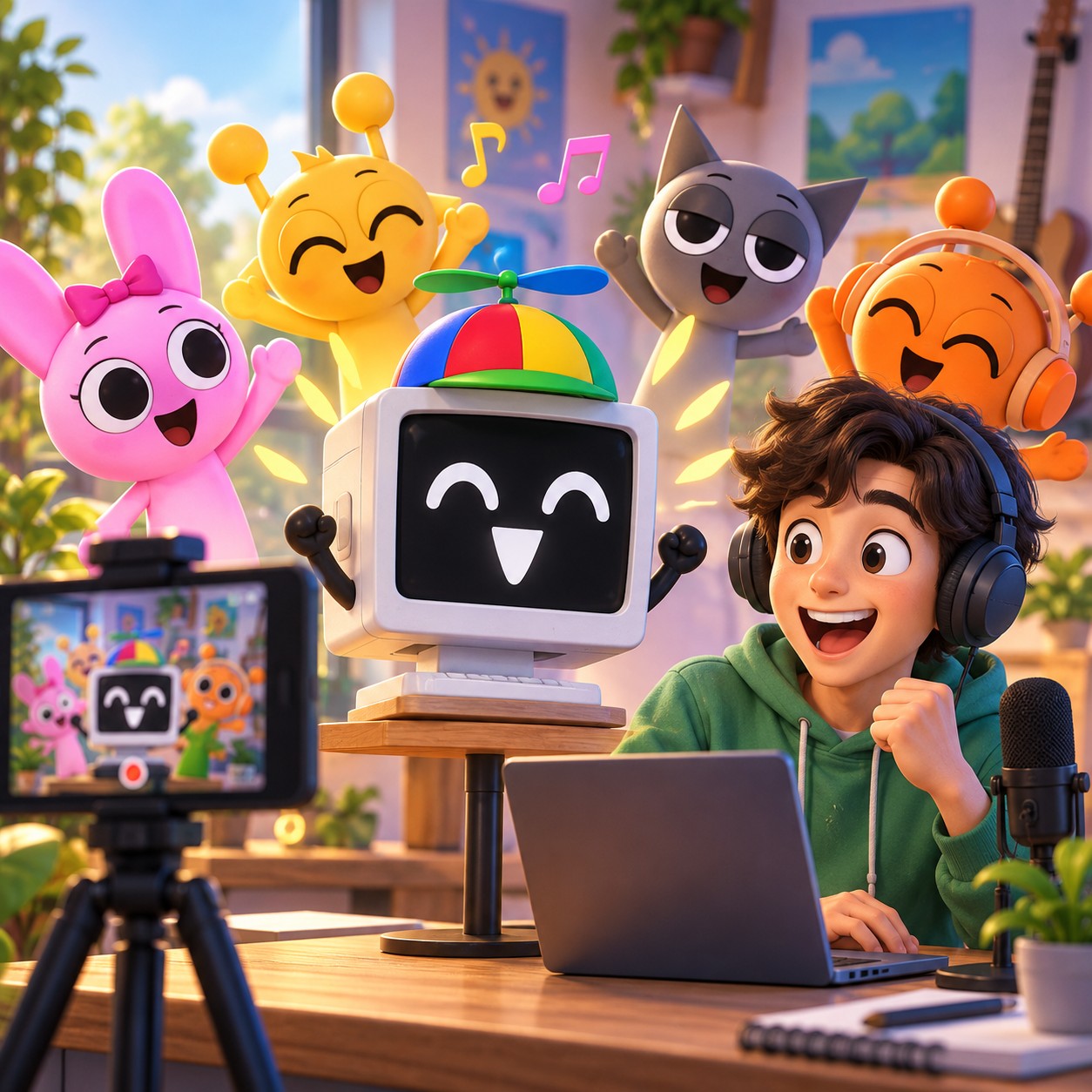Mr. Fun Computer AI voice in a playful Sprunki character clip