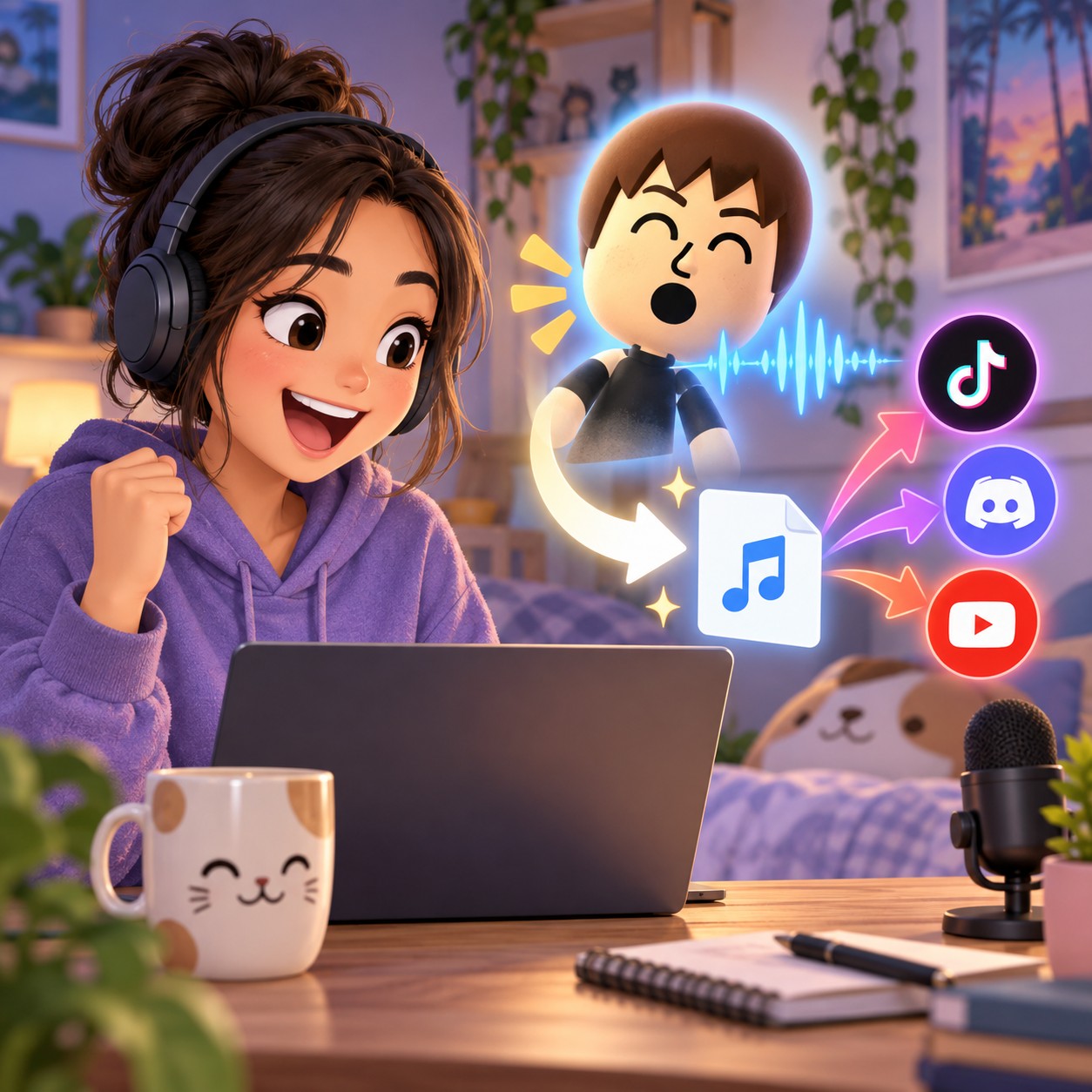 Nintendo Mii AI voice reading avatar catchphrases