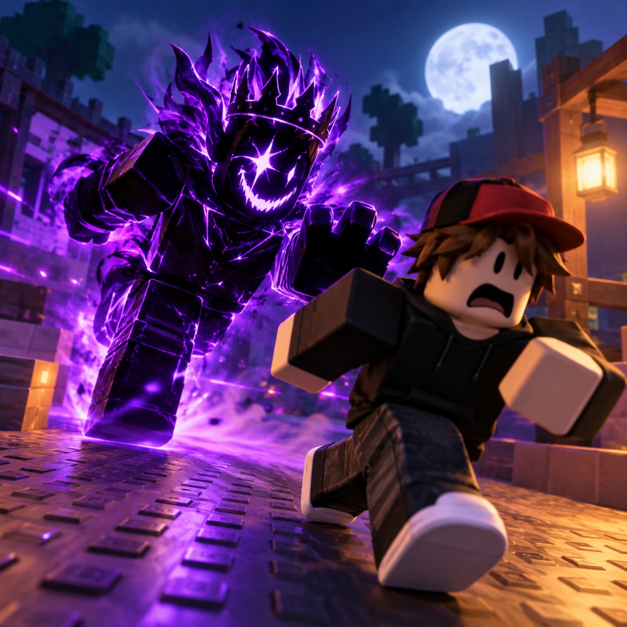Noli AI voice over Roblox horror chase edit