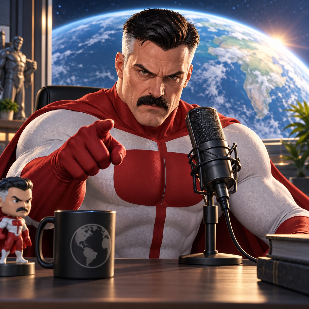 Omni-Man AI voice for Earth defense meme edits