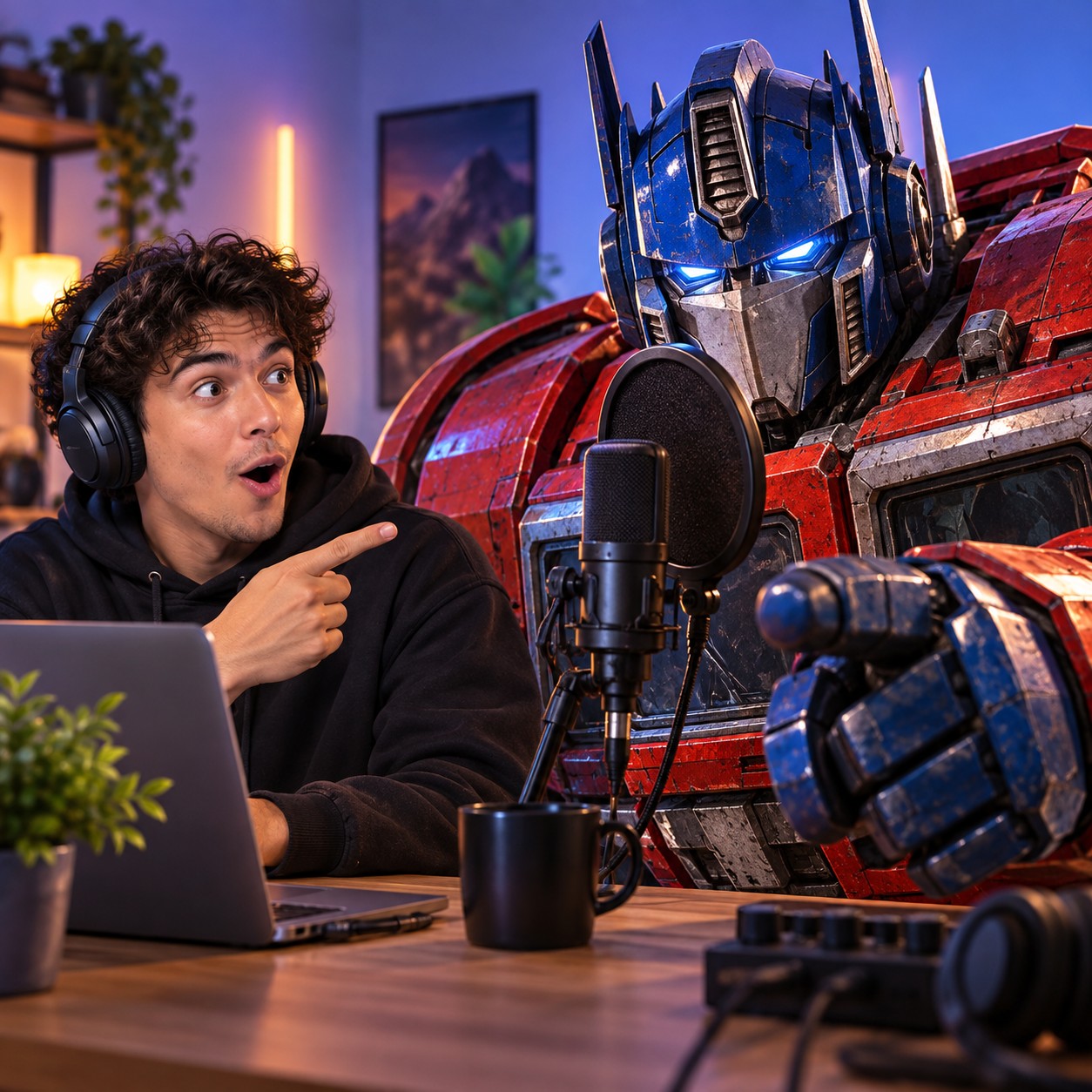 Optimus Prime AI voice stern meme reply