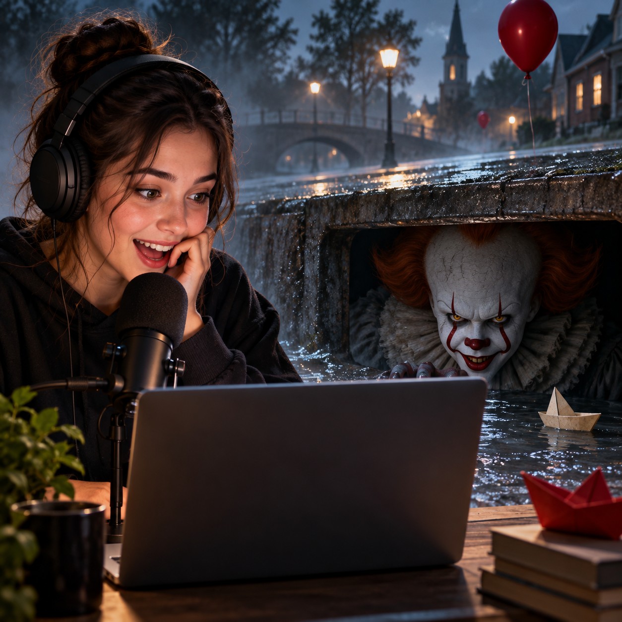 Pennywise AI voice for a Derry horror meme edit