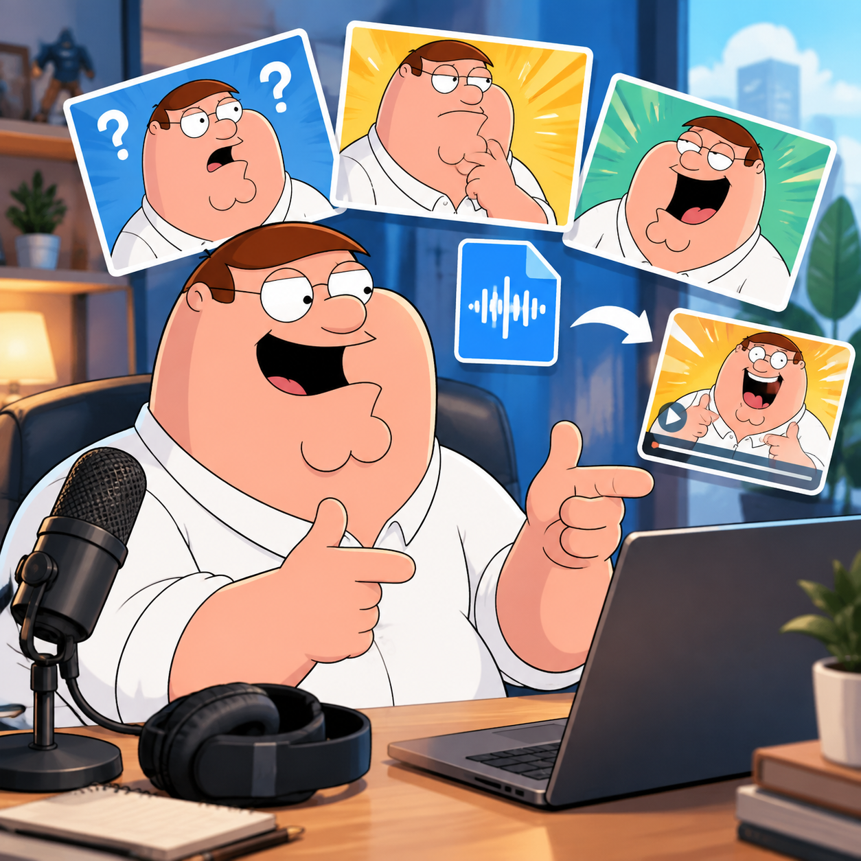 Peter Griffin AI voice for meme reply videos