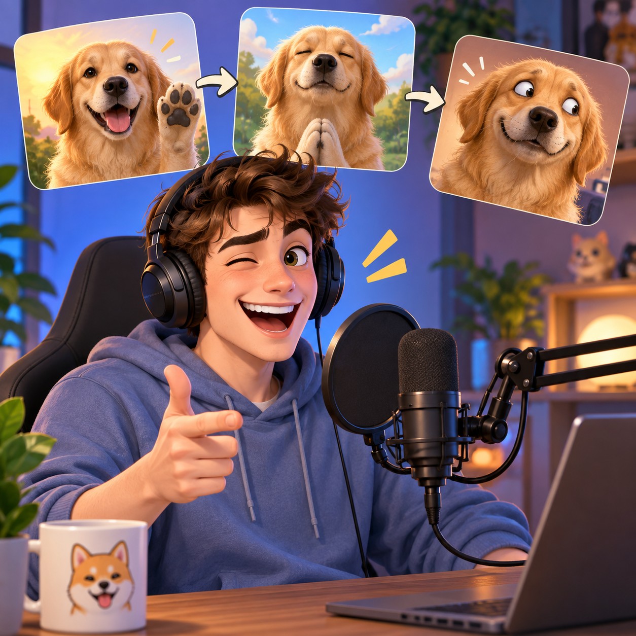 Phone Guy AI voice turning a greeting into a horror meme reaction