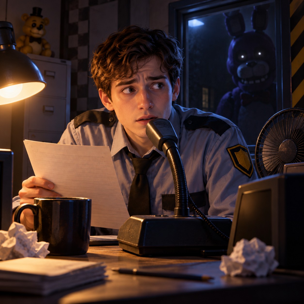 Phone Guy AI voice for an office-recording guard log