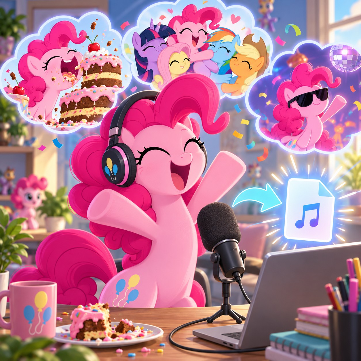 Pinkie Pie AI voice party reaction clip