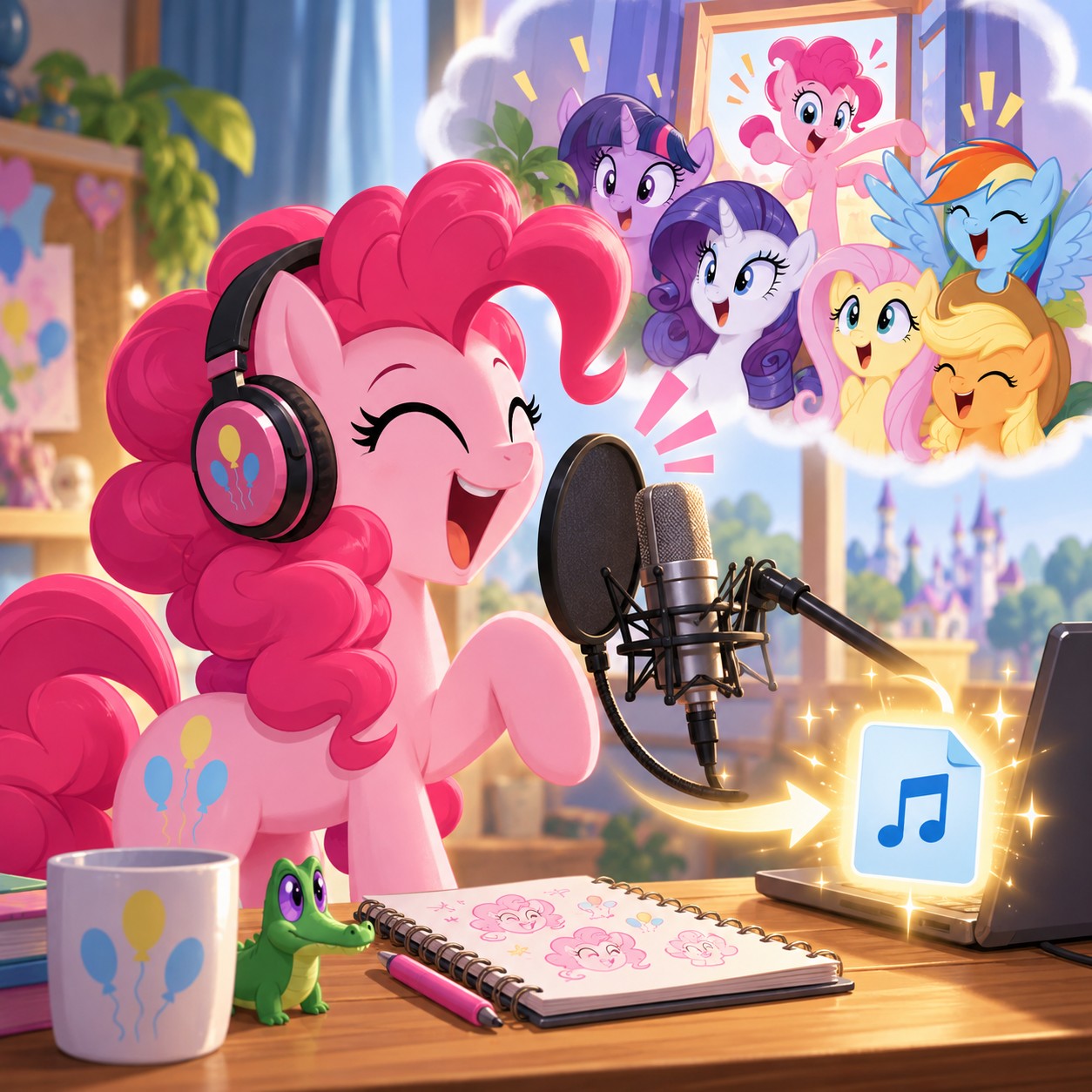 Pinkie Pie AI voice fan redub panel