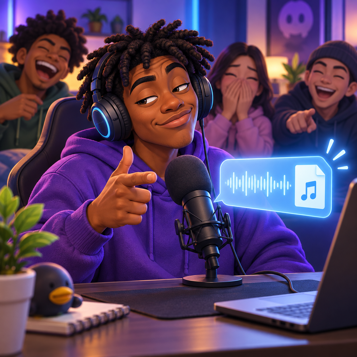 Quandale Dingle AI voice reacting in Discord
