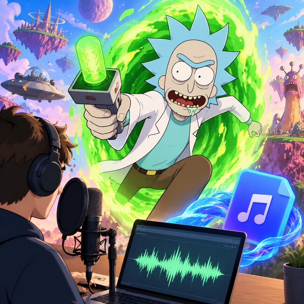 Rick Sanchez AI voice for animated interdimensional redubs