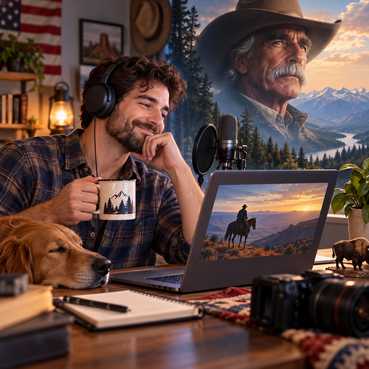 Sam Elliott AI voice for documentary parody narration