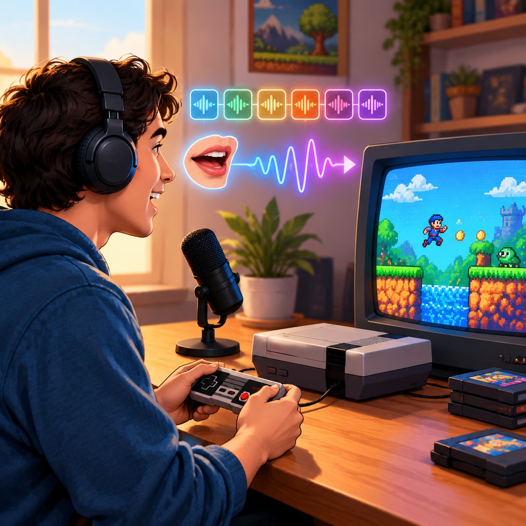 SAM Software Automatic Mouth is an AI voice for retro gaming narration clips.