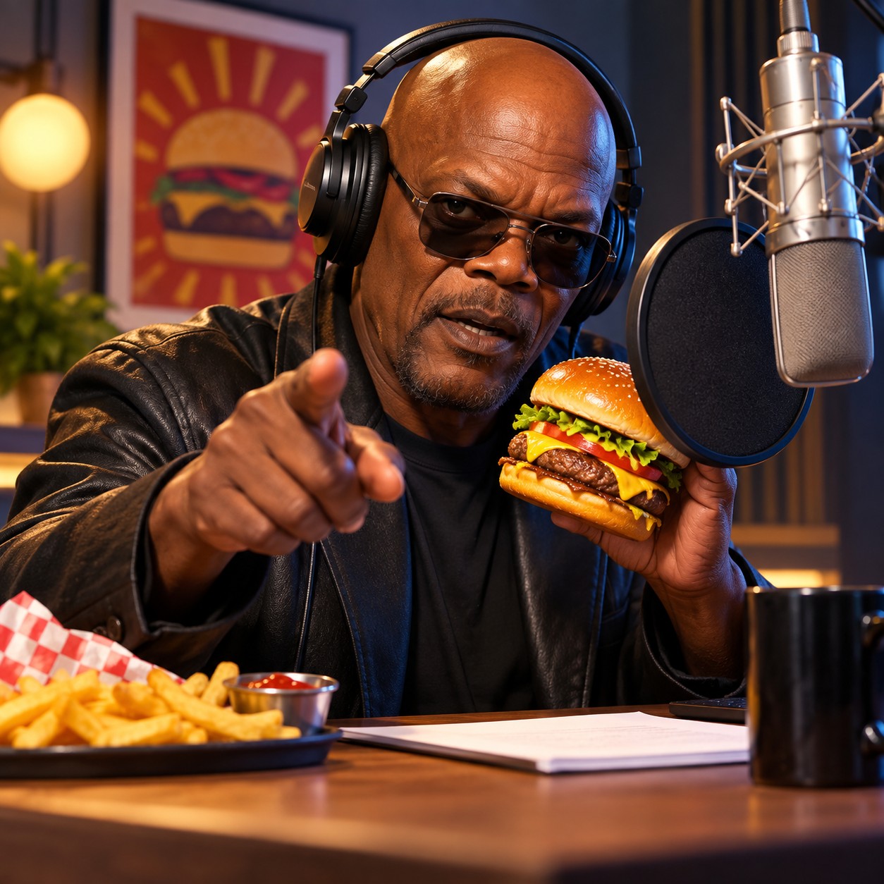 Samuel L. Jackson AI voice for burger joke remixes