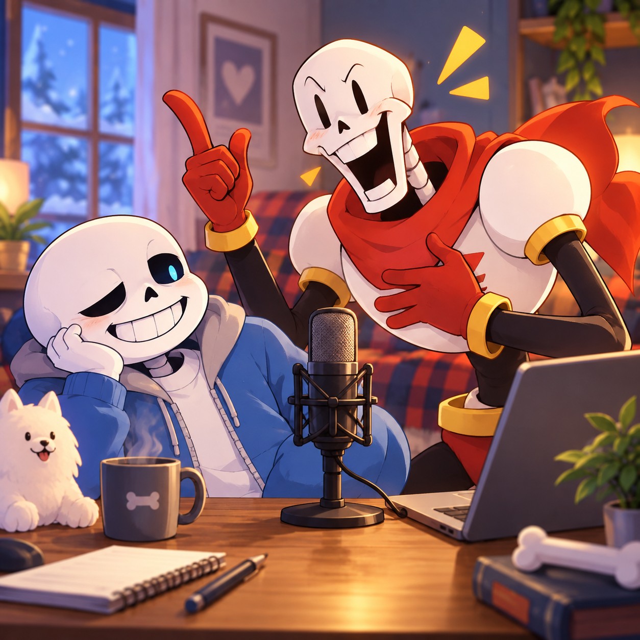 Sans AI voice in a Papyrus brother banter skit