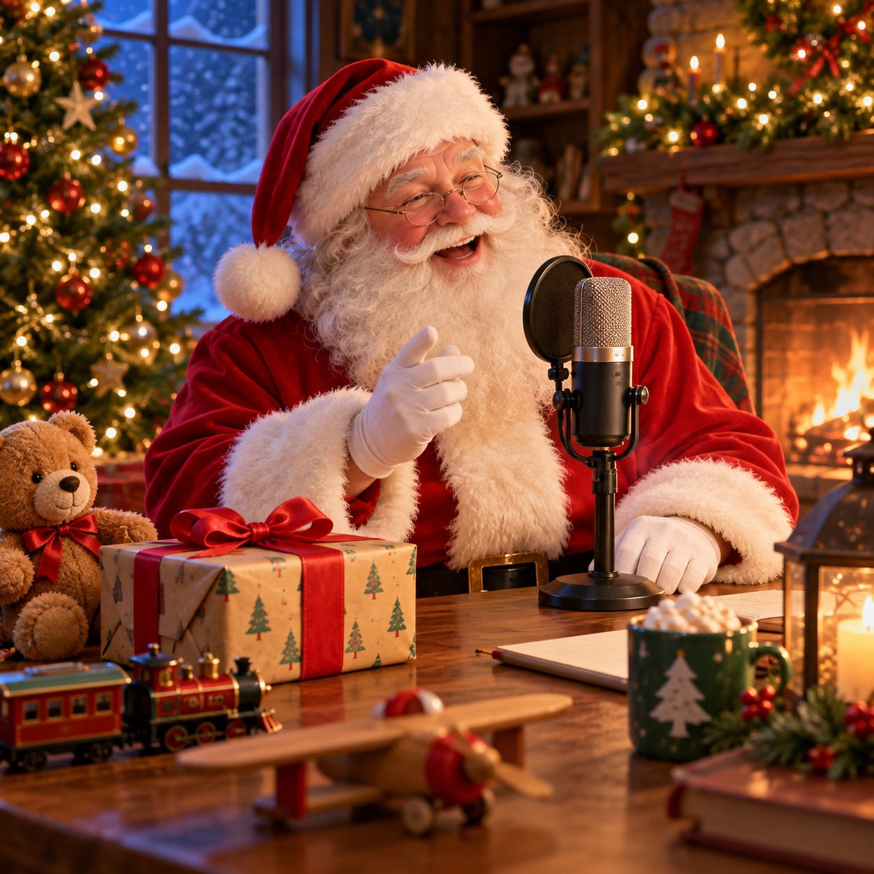 Santa Claus AI voice for a personal holiday greeting