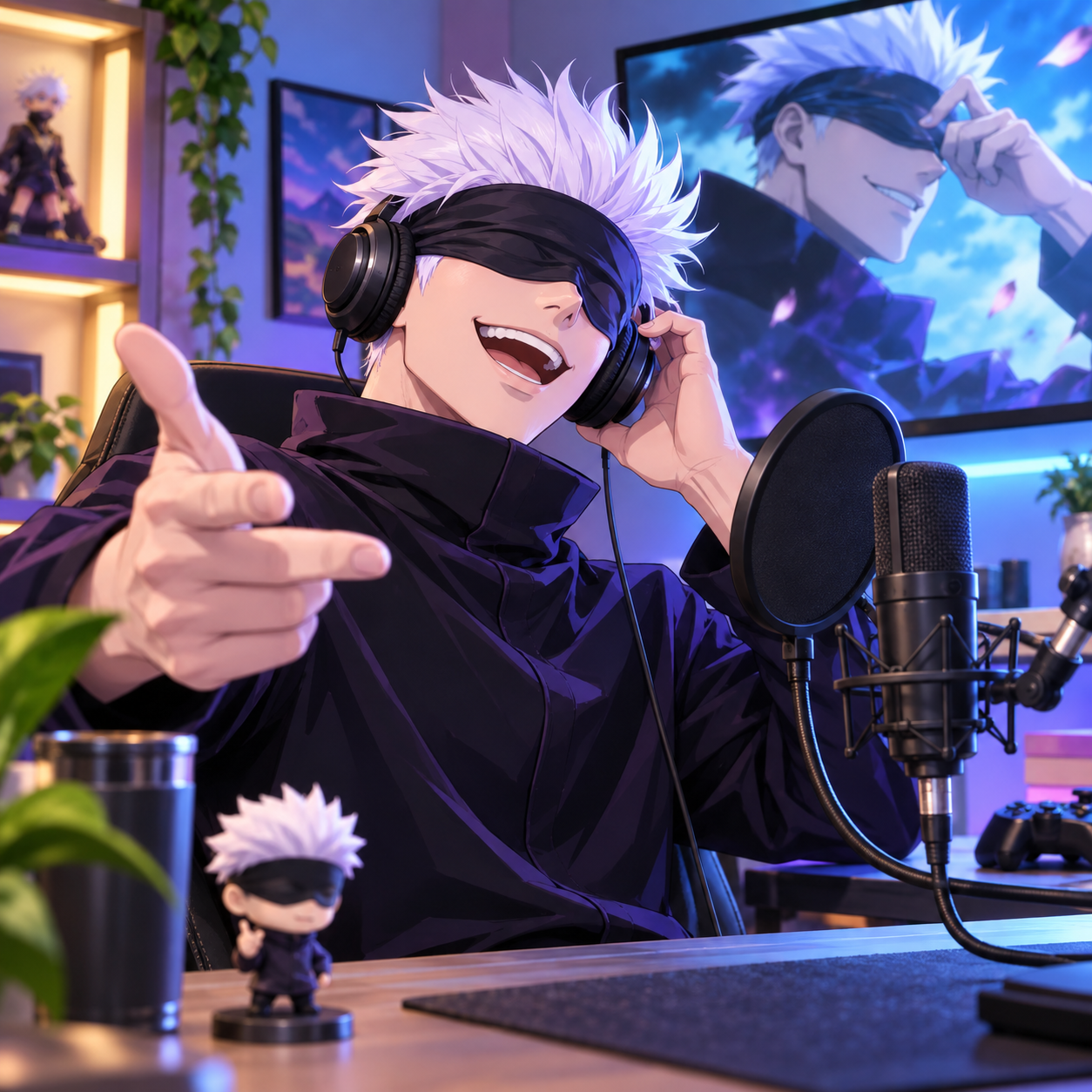 Satoru Gojo AI voice for blindfold meme edits