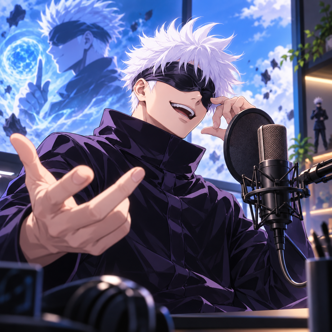 Satoru Gojo AI voice in anime roleplay duel