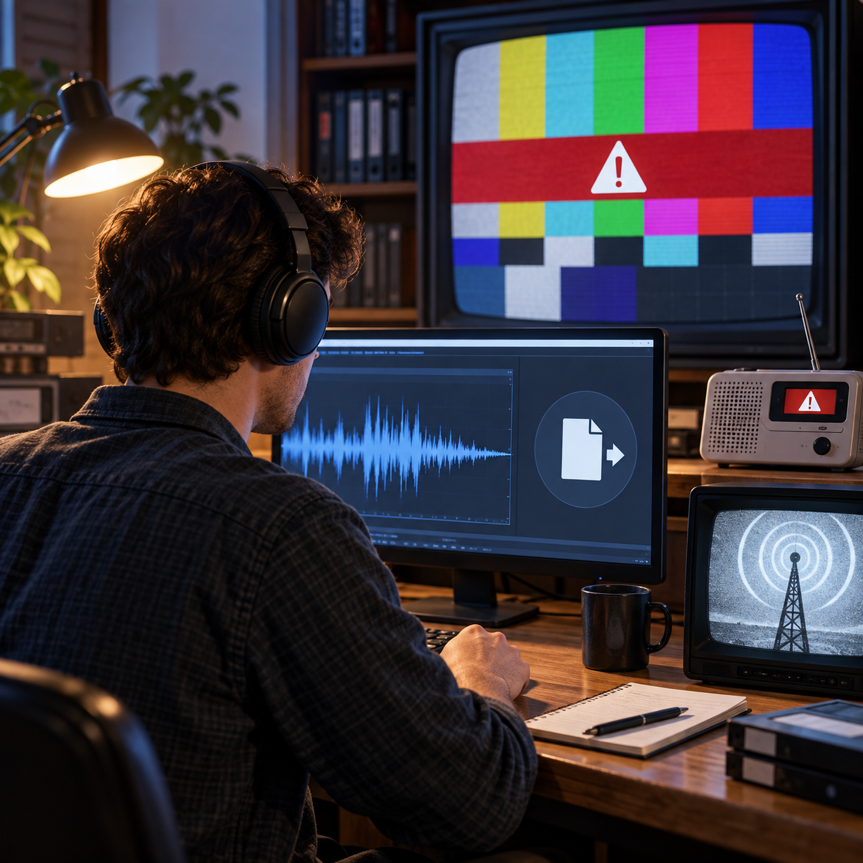ScanSoft Tom AI voice over an emergency alert screen