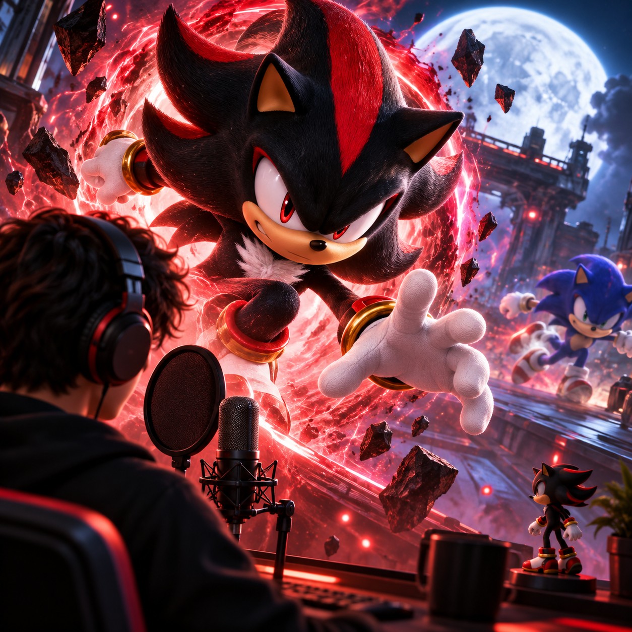 Shadow the Hedgehog AI voice for a gaming montage