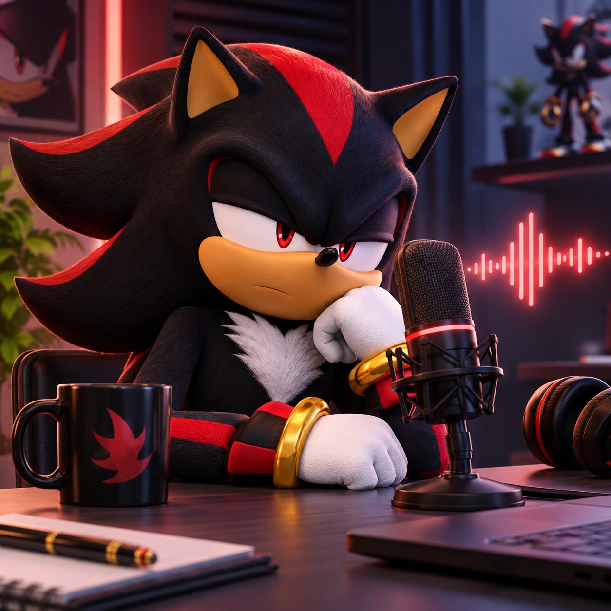 Shadow the Hedgehog AI voice delivering deadpan meme reactions