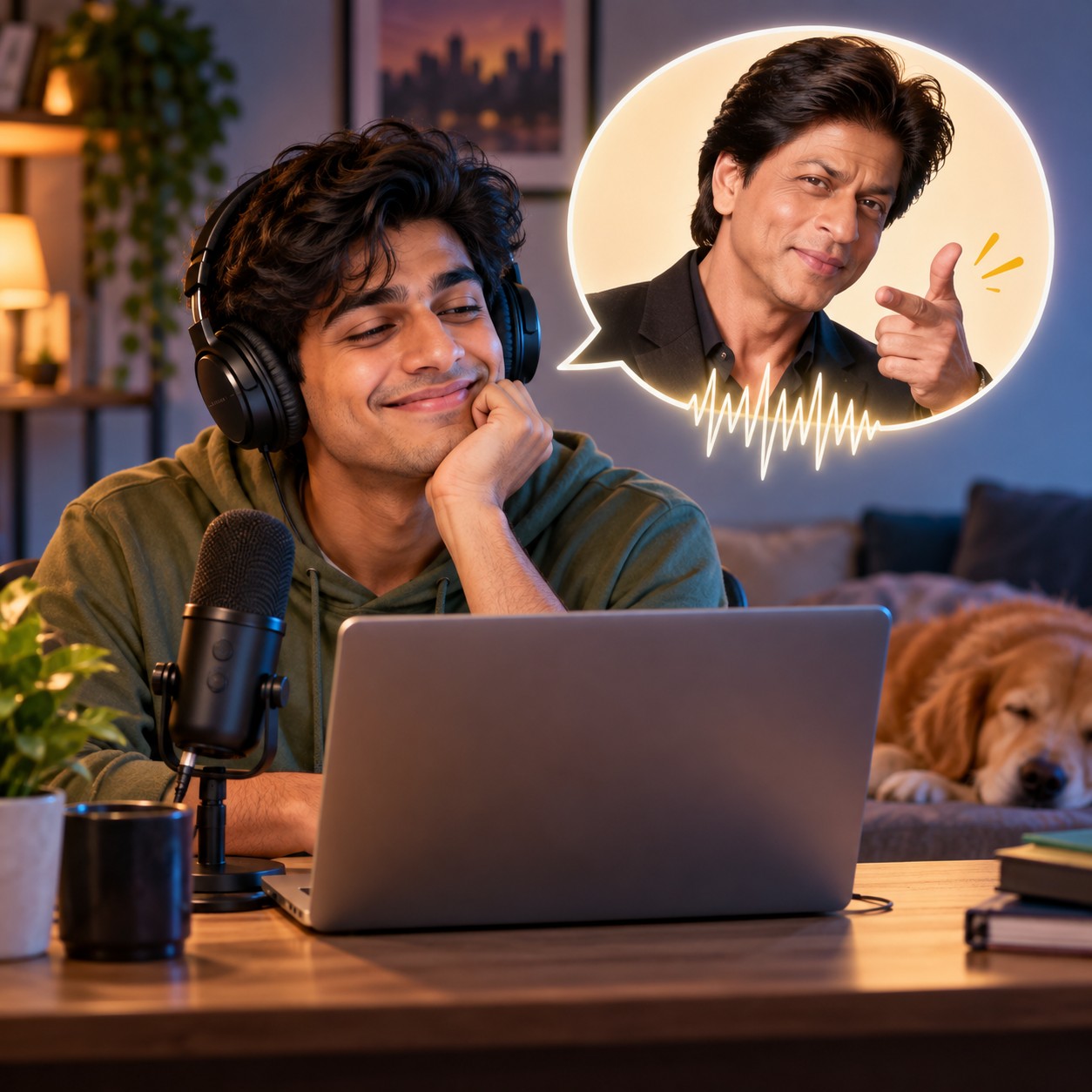Shah Rukh Khan AI voice for conversational meme replies