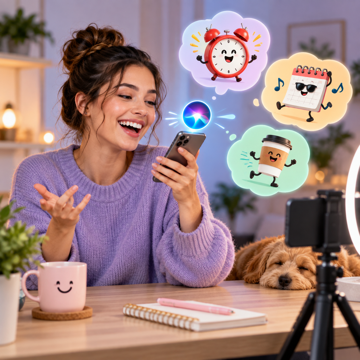 Siri AI voice for app notification skit
