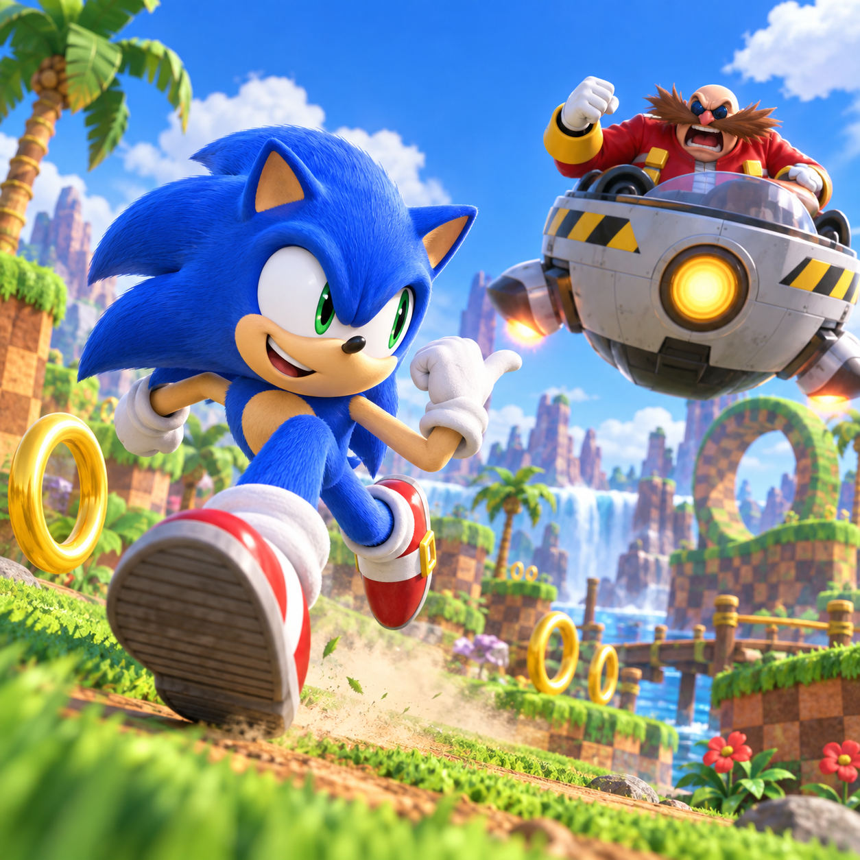 Sonic the Hedgehog AI voice for platformer skit dialogue