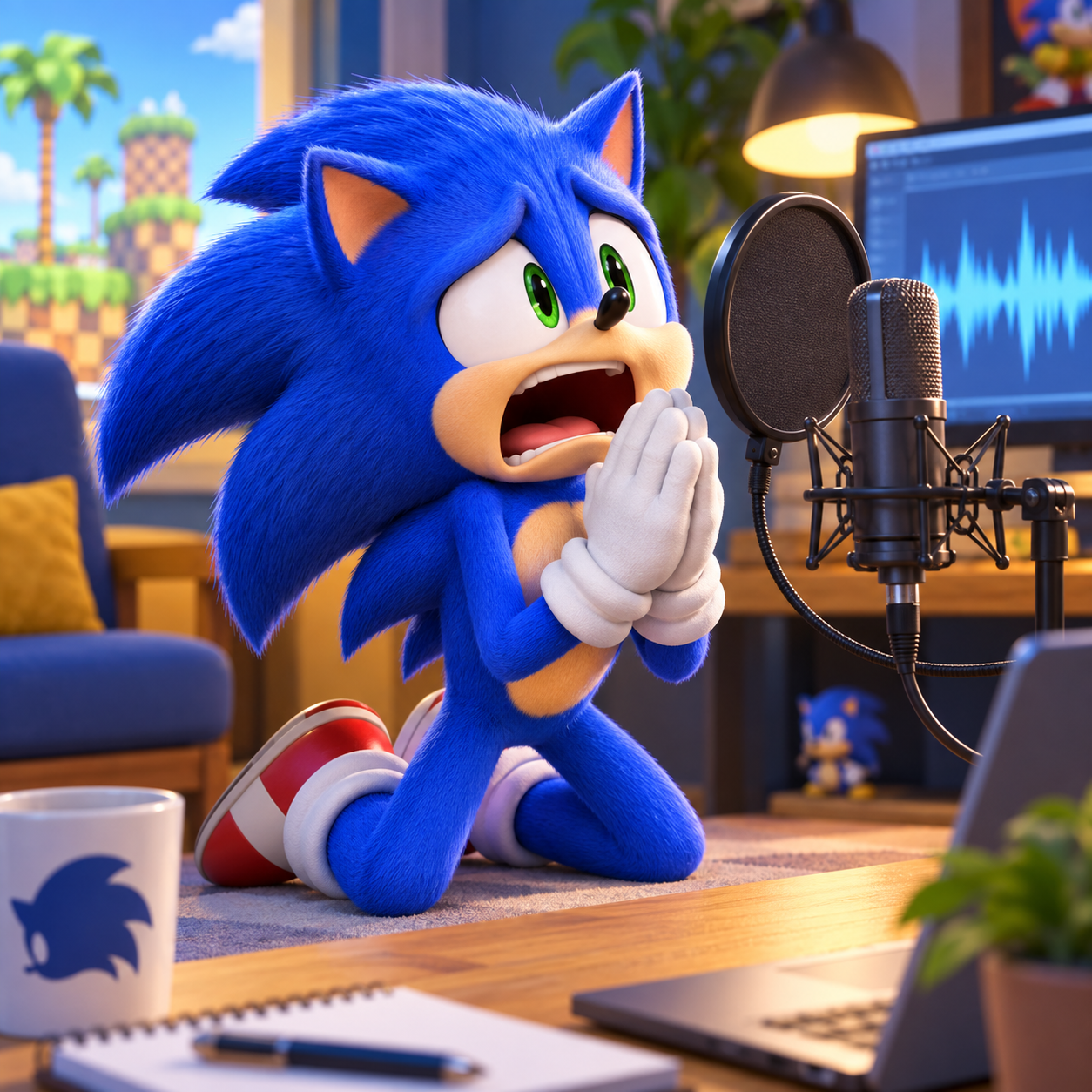Sonic the Hedgehog AI voice for Sega parody pleas
